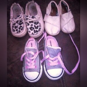 Converse, hey dude, toms all size 6c